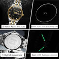 Watches Mens Fashion Waterproof Stainless Steel Analogue Quartz Watch Gents Luxury Business Dress Wrist Watch With Gold/White